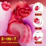 3-in-1 Rose Tongue Vibrator